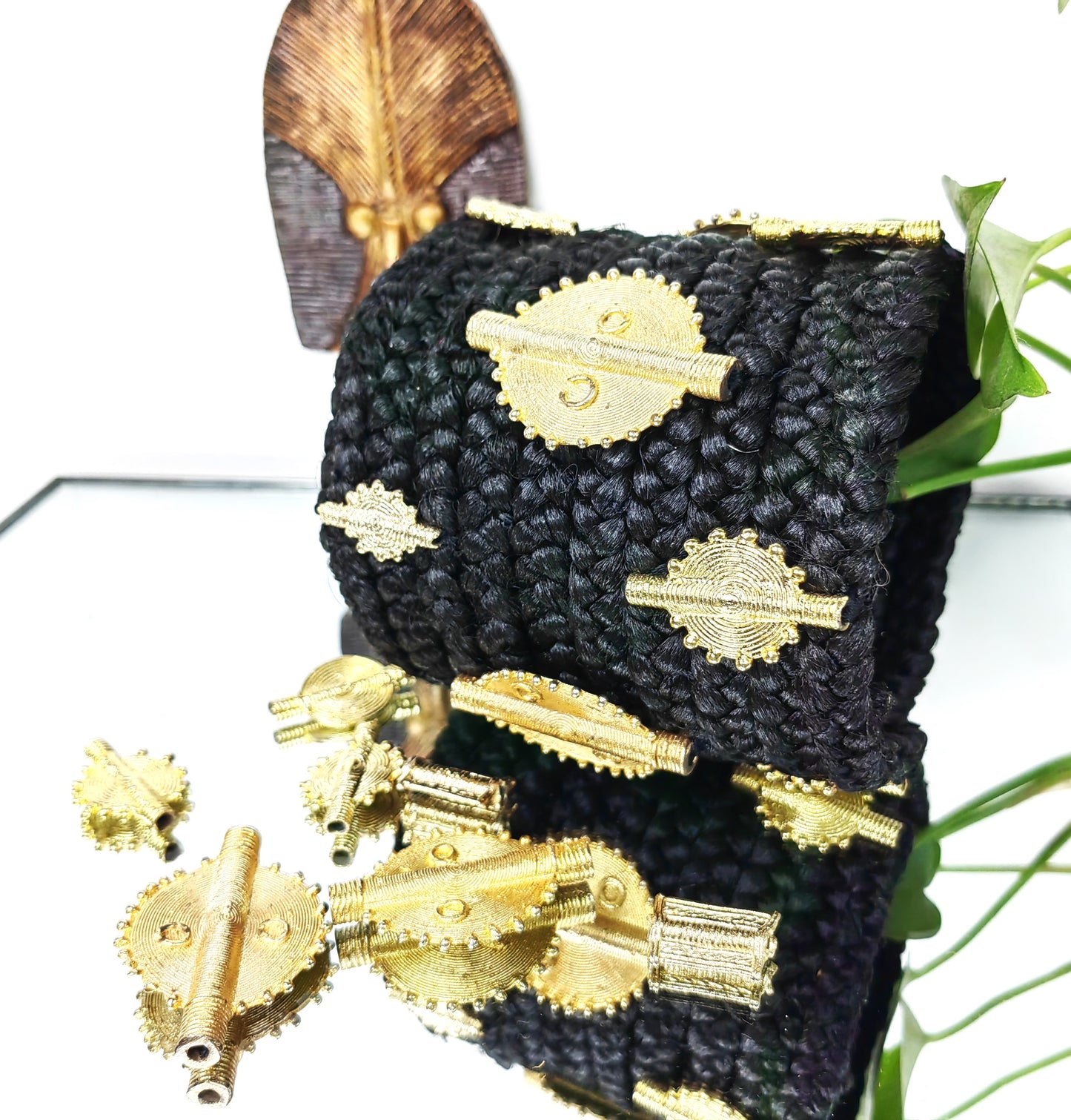 Bracelet pour cheveux en tresse - ROYAL NOIR