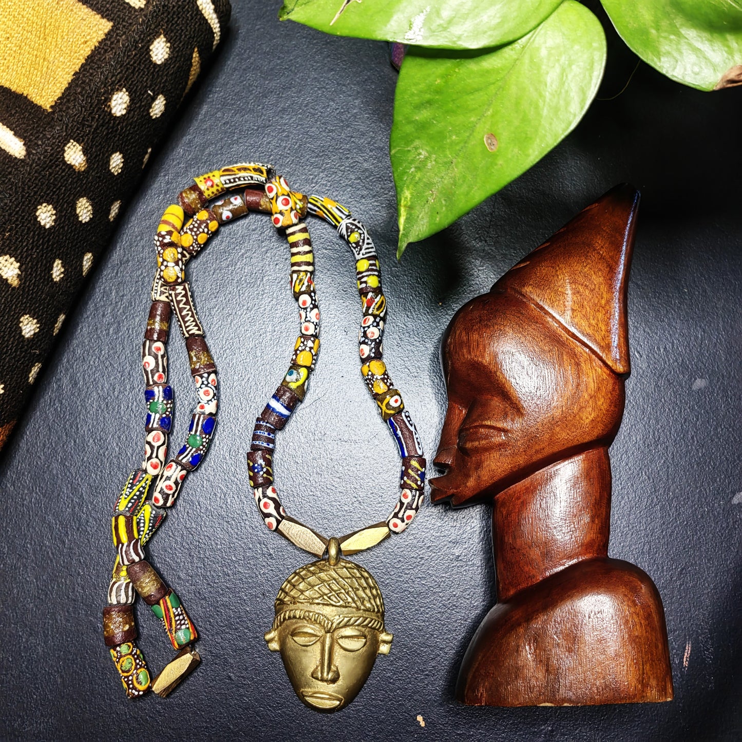 Collier Krobou - Grand Masque Afro