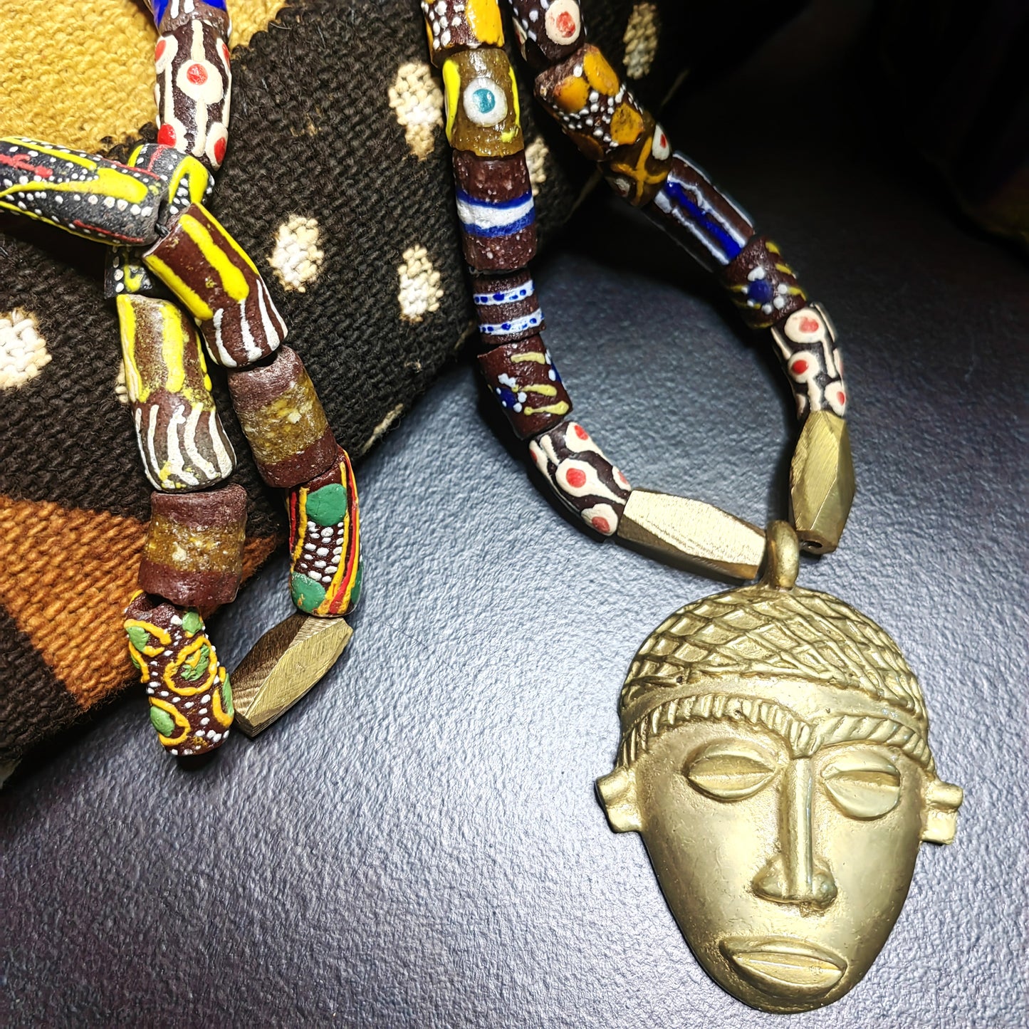 Collier Krobou - Grand Masque Afro