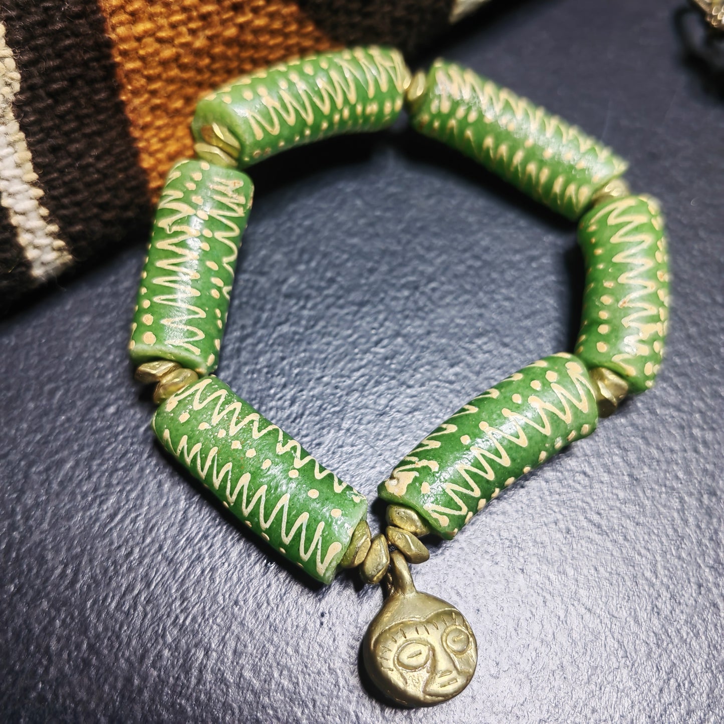 Collier et bracelet Krobou - Grand Masque afro