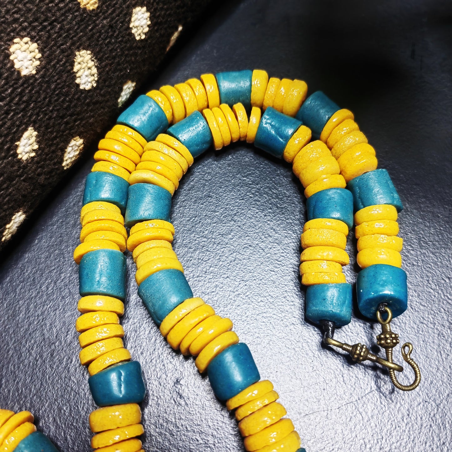 Collier et bracelet Krobou - Moyen Masque afro