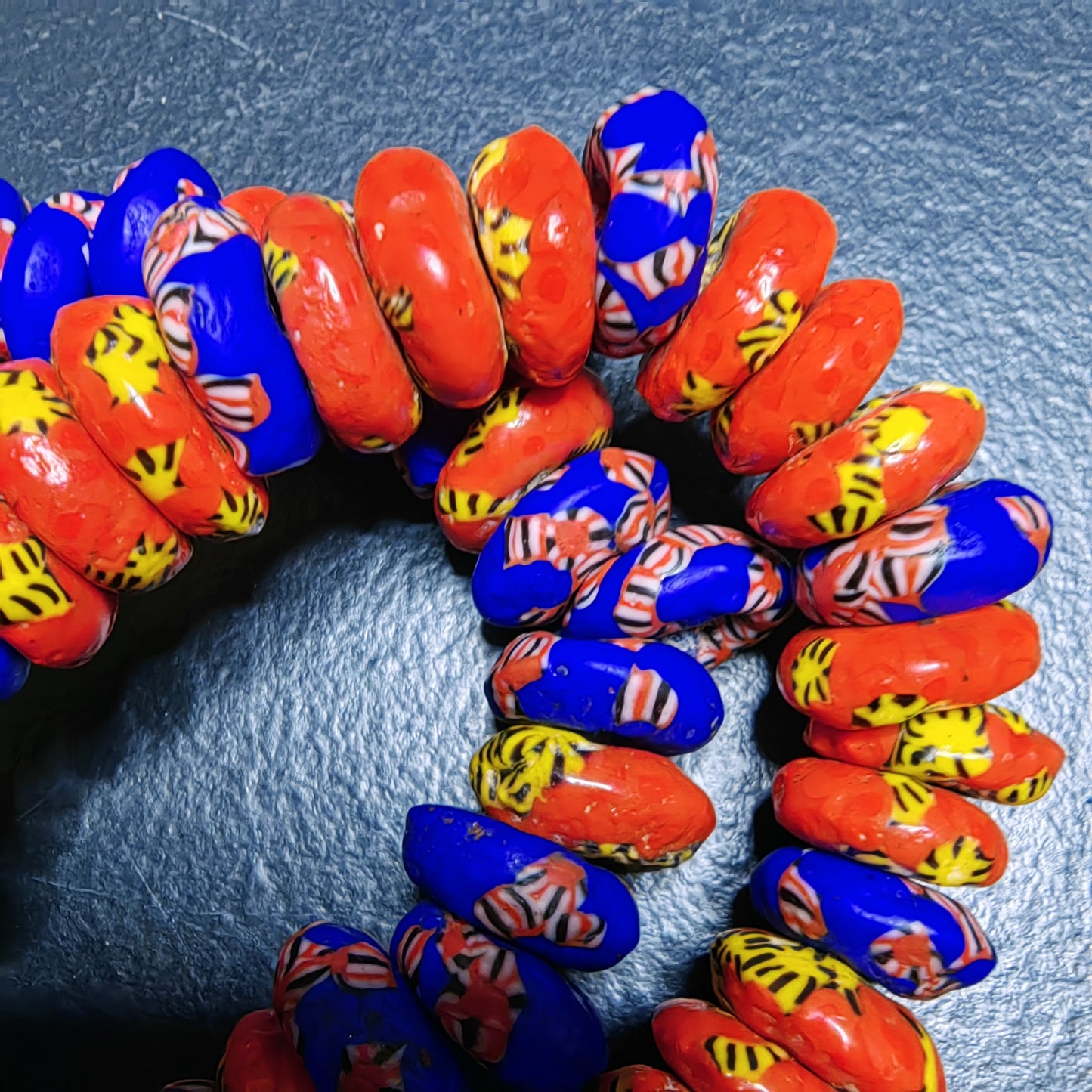bracelet Krobou "orangiviola"