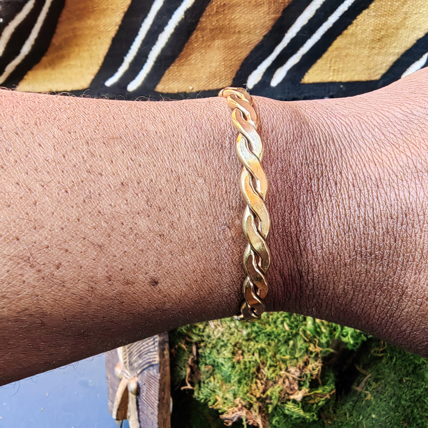 bracelet en laiton tressé
