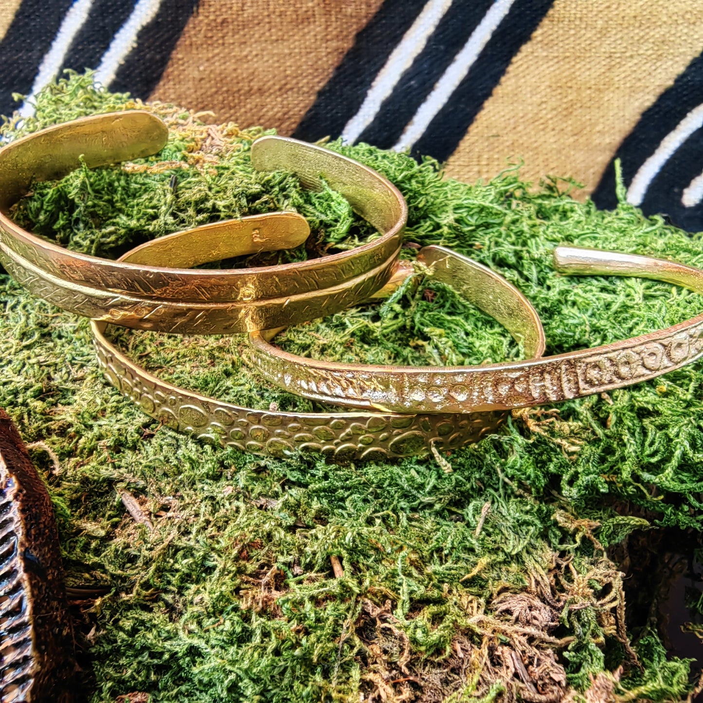 Lot de 3 bracelets en laiton