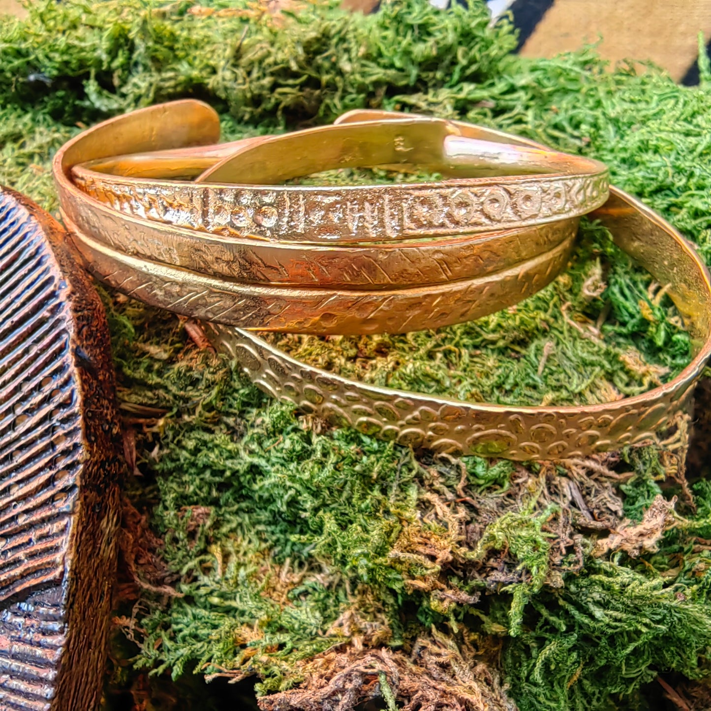 Lot de 3 bracelets en laiton