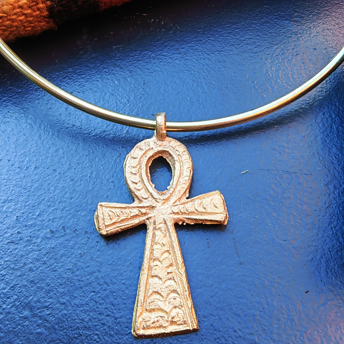 Collier ras de cou - Pendentif CROIX EGYPTIENNE