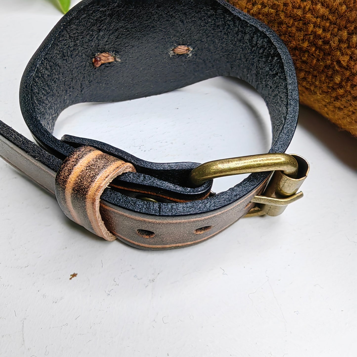 Bracelet cauris en cuir (marron beige)