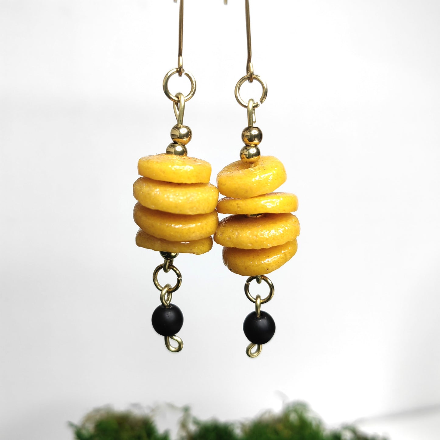 Boucle d'oreille "platajaune"
