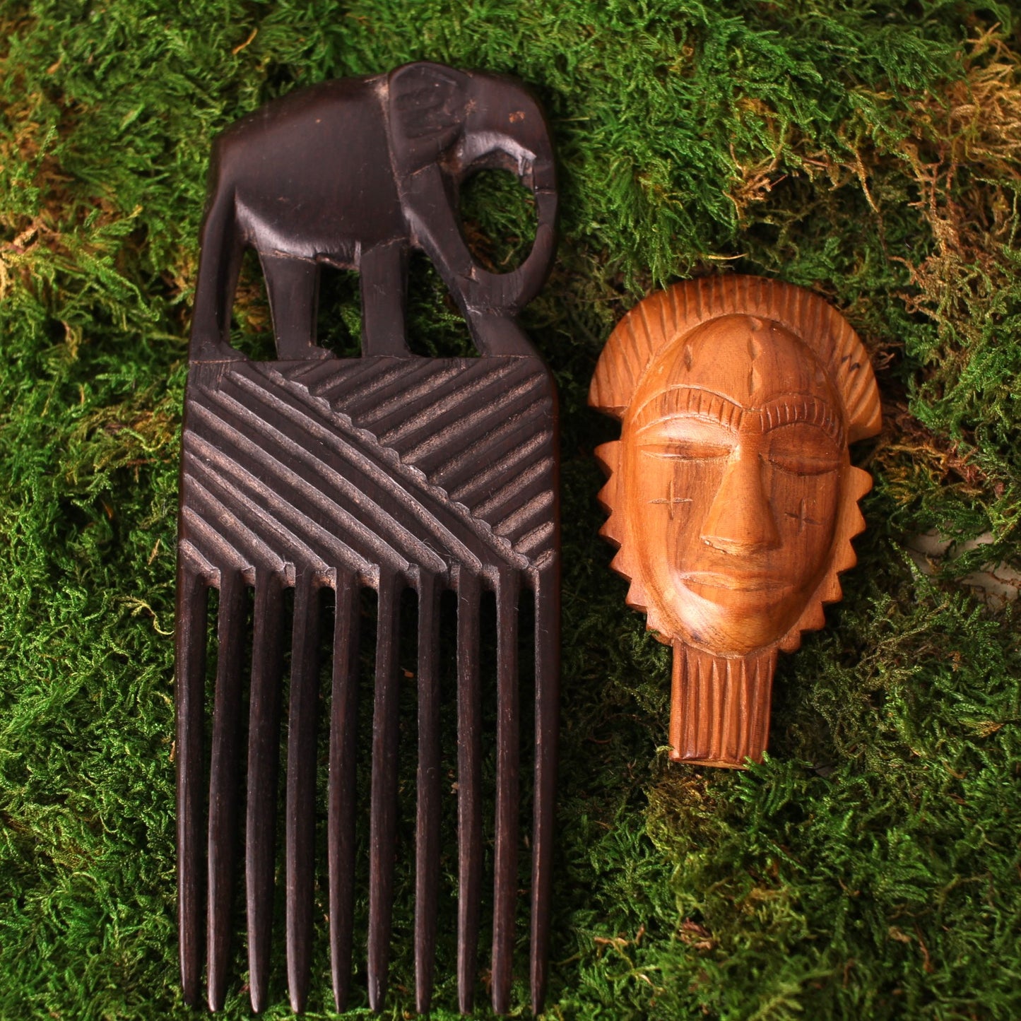 Peigne afro sculpté éléphant