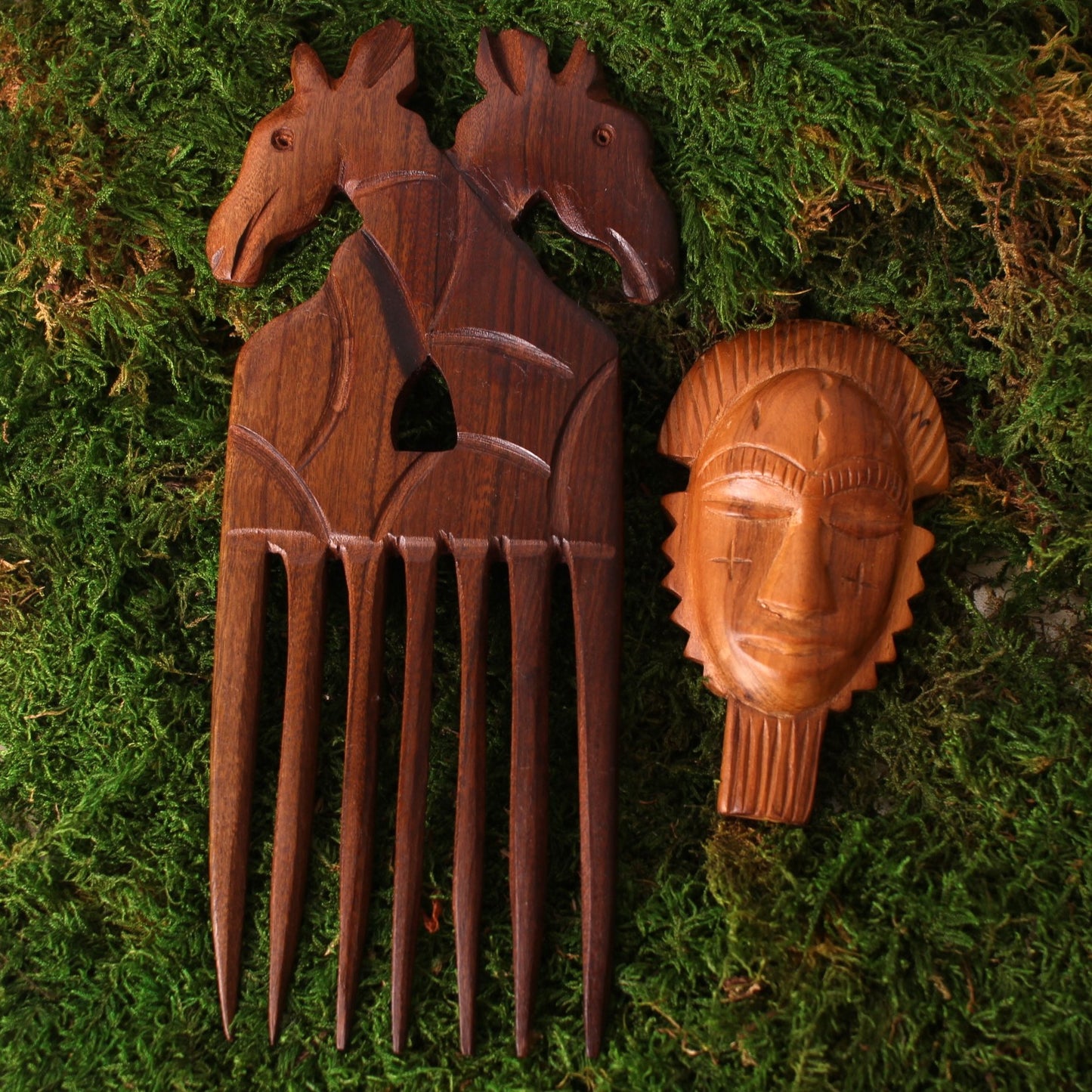 Peigne afro sculpté Girafe