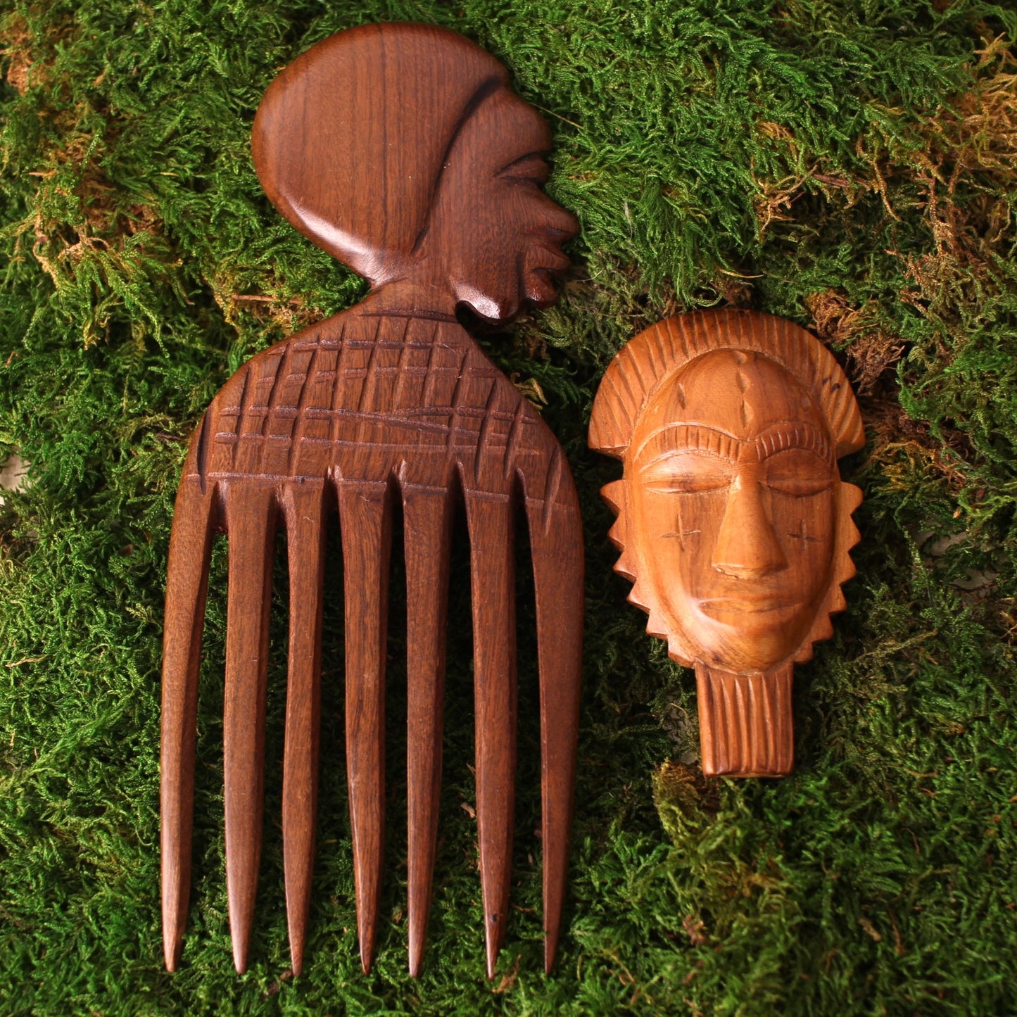 Peigne afro sculpté Tête Afro