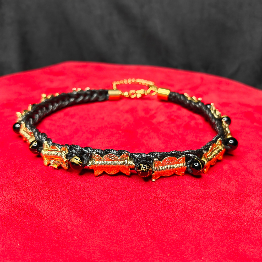 Collier Tressé — Bijoux Akan & Onyx Doré