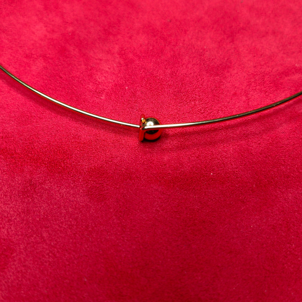 Collier Tour de Cou — Verre Krobou Vert & Croix d'Ankh