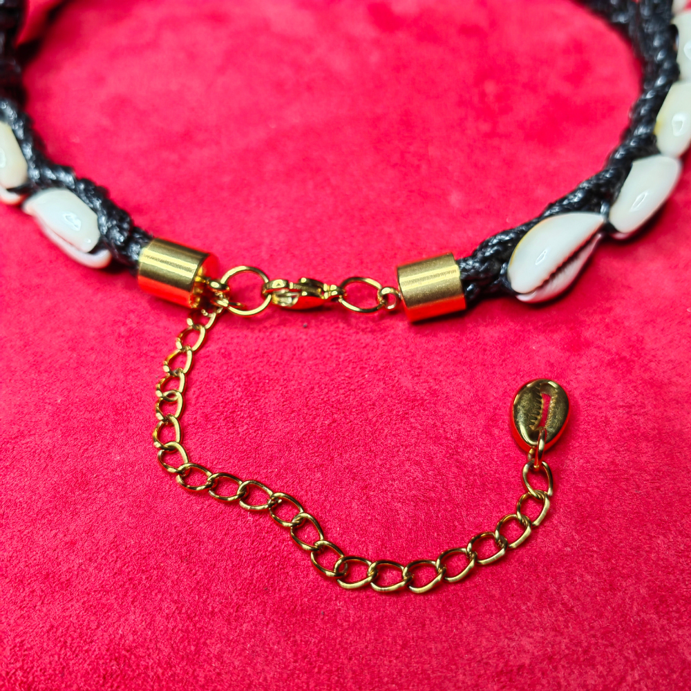 Collier Tressé — Full Cauris Naturels