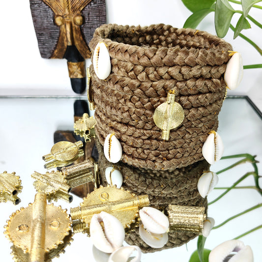 Bracelet pour cheveux en tresse - ROYAL BEIGE