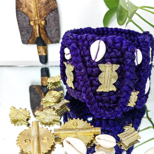 Bracelet pour cheveux en tresse - ROYAL VIOLET