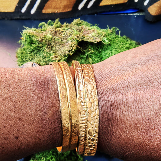 Lot de 3 bracelets en laiton