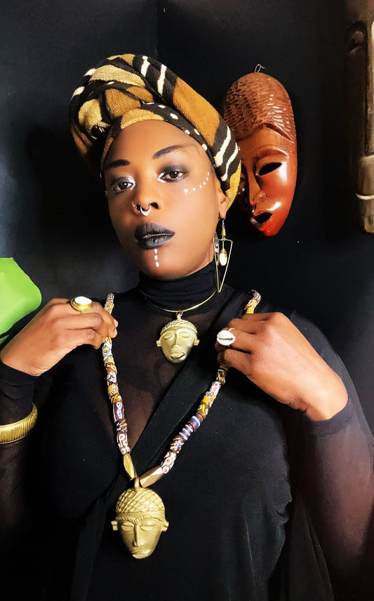 Collier Krobou - Grand Masque Afro