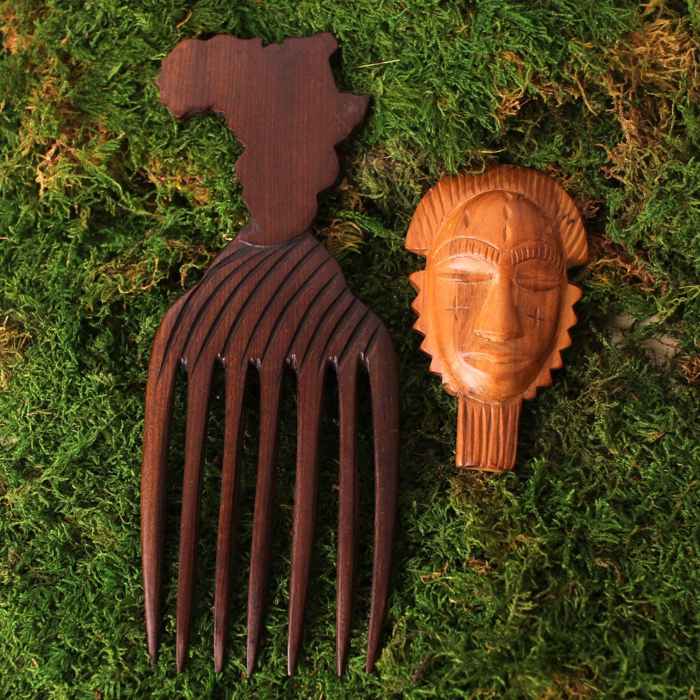 Peigne afro sculpté Afrique