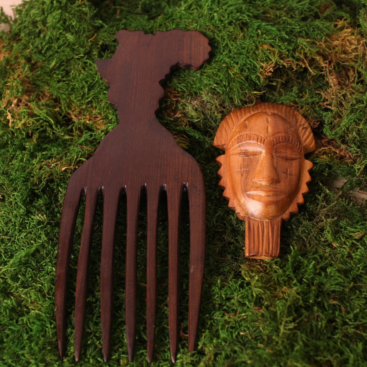 Peigne afro sculpté Afrique