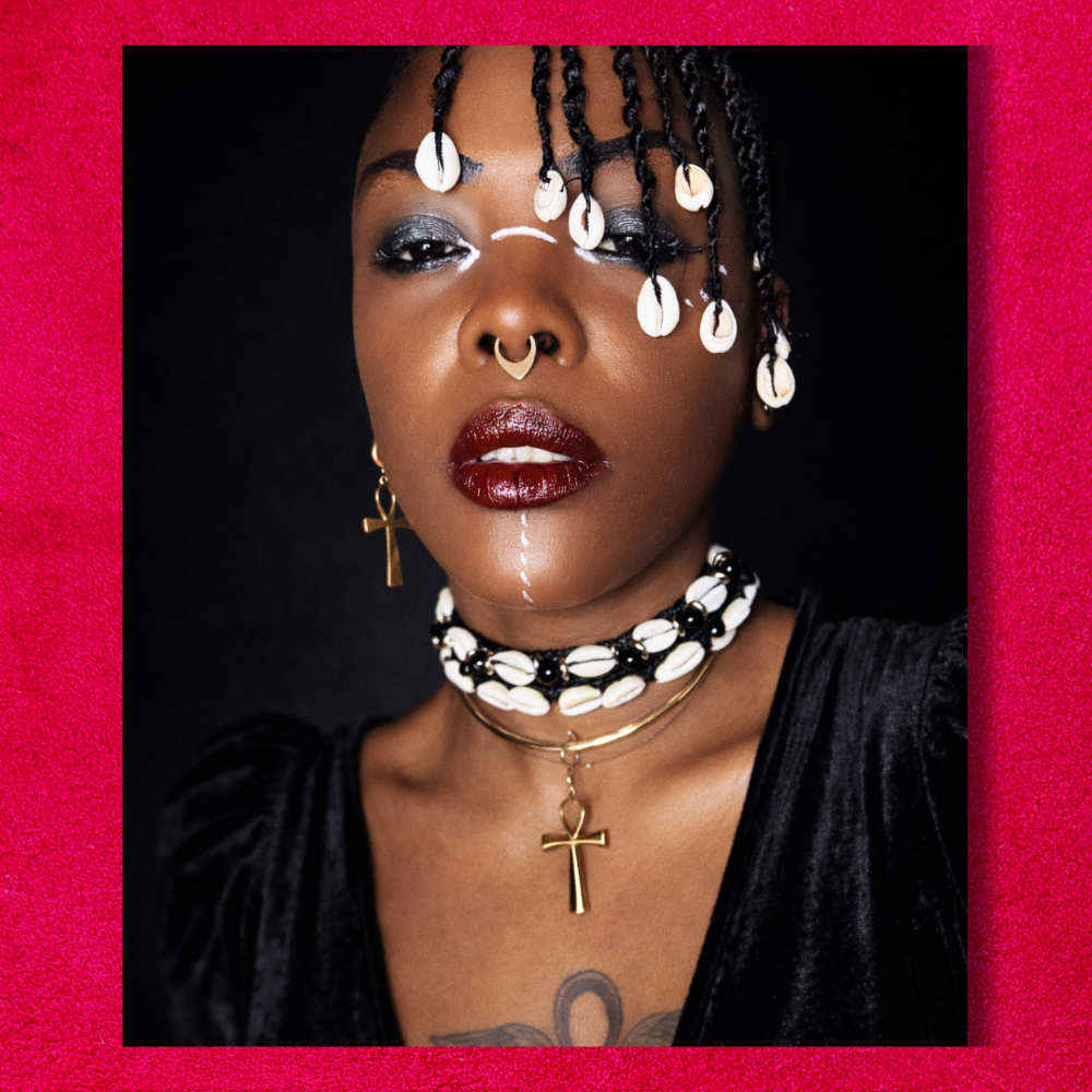 Collier Tressé Double Rangée — Onyx Doré & Cauris