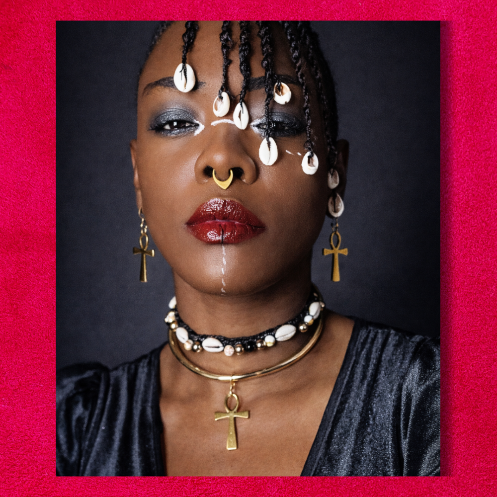 Collier Tressé — Trio de Pierres & Cauris Naturels