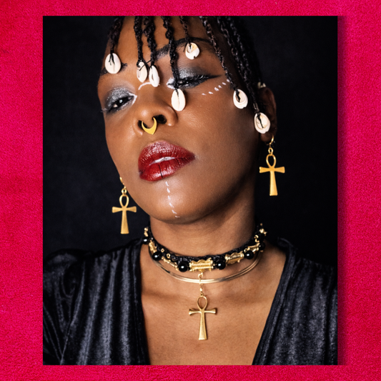 Collier Tressé — Bijoux Akan & Onyx Doré