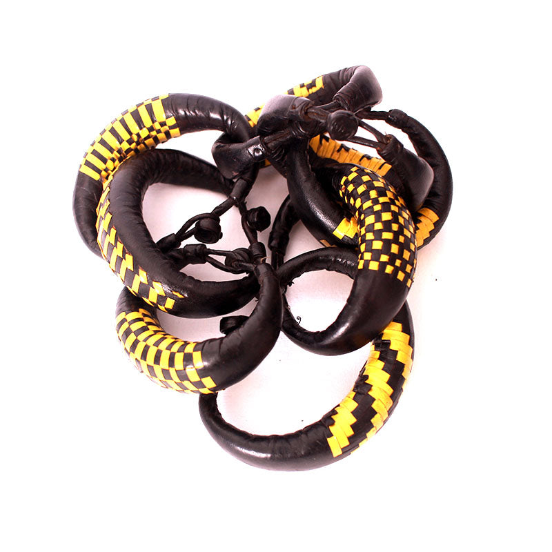 Baye-Fall Bracelet à motif Jaune