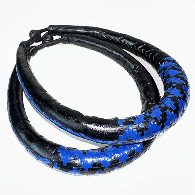 Baye Fall Collier "effet tressé" Bleu