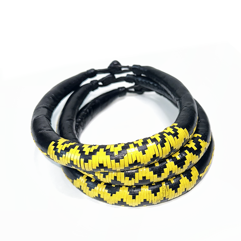 Baye Fall Collier "effet tressé" Jaune