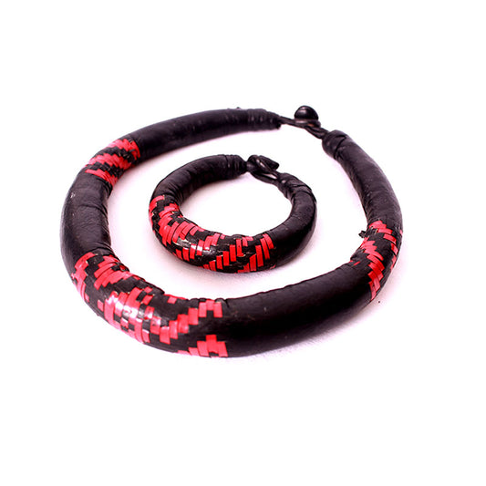 Baye-Fall Bracelet à motif Rouge